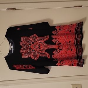 Never worn tunic blouse. Black & Red Size XXL